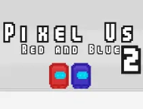 Pixel Us Red And Blue 2